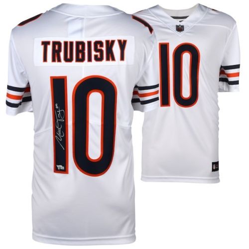 MITCHELL TRUBISKY Autographed Chicago Bears White Limited Nike Jersey FANATICS