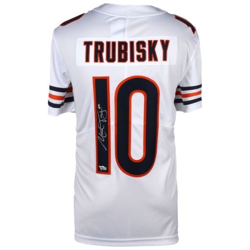 MITCHELL TRUBISKY Autographed Chicago Bears White Limited Nike Jersey FANATICS