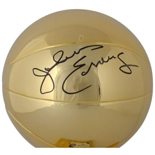 JULIUS ERVING Philadelphia 76ers Autographed 12" Replica Larry O'Brien Trophy FANATICS