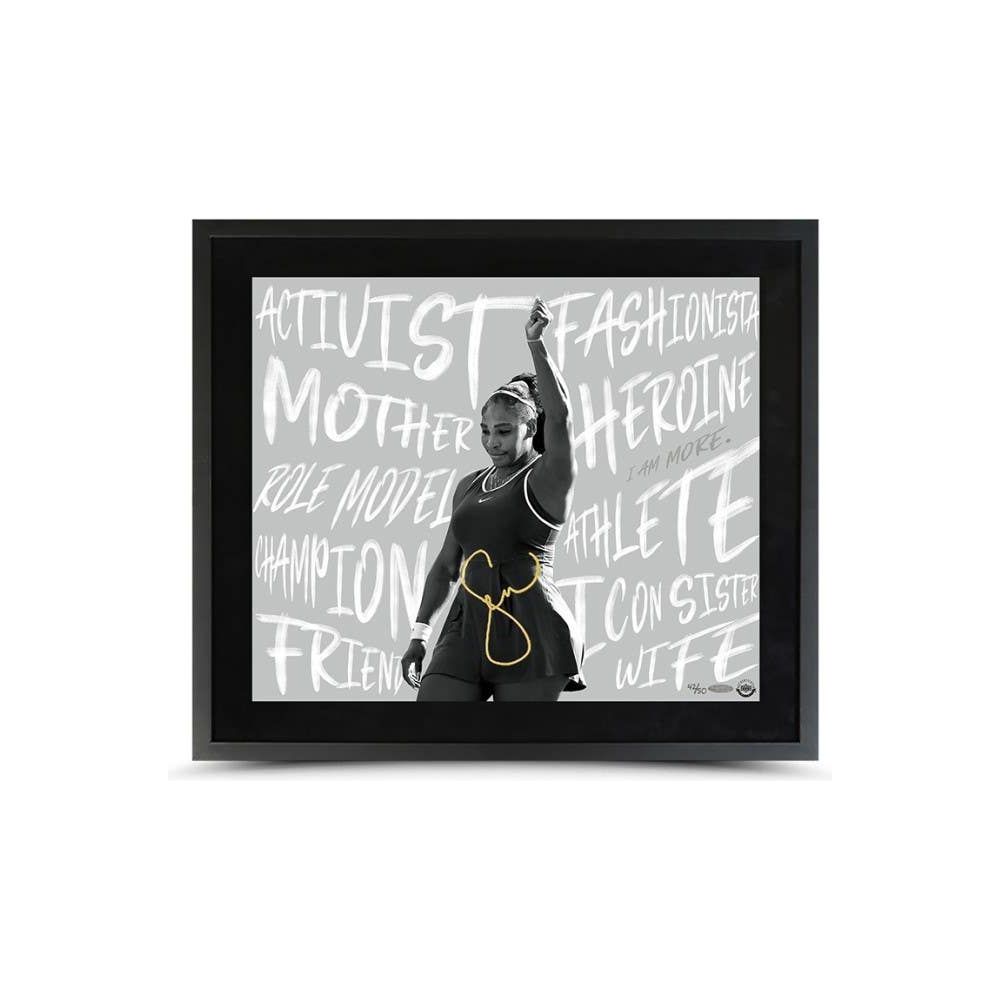 SERENA WILLIAMS Autographed Framed “More” 24x20 Photo UDA