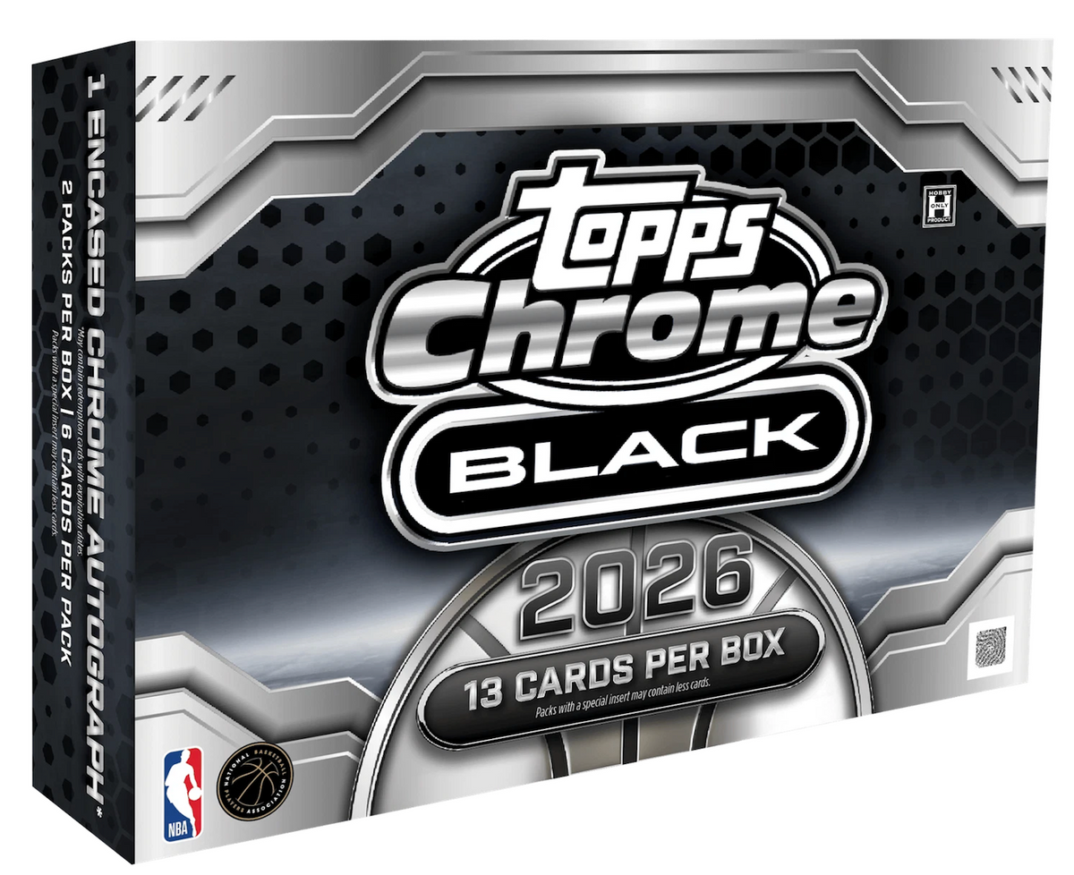2025-26 Topps Chrome Black NBA Basketball Hobby Box Factory Sealed ENCASED AUTO
