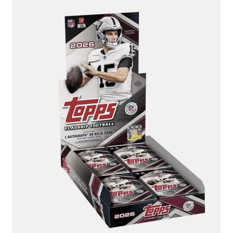 Topps 2026 Flagship Football NFL Hobby Box (1 AUTO OR RELIC) *FACTORY SEALED