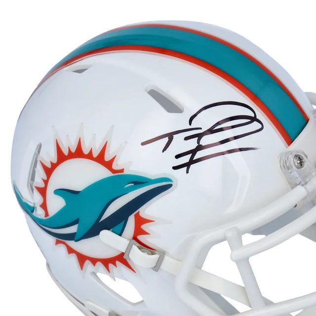 TUA TAGOVAILOA Autographed Miami Dolphins Mini Speed Helmet FANATICS