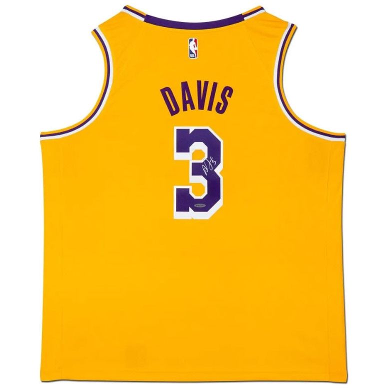 ANTHONY DAVIS Autographed Los Angeles Lakers Gold Swingman Jersey UDA