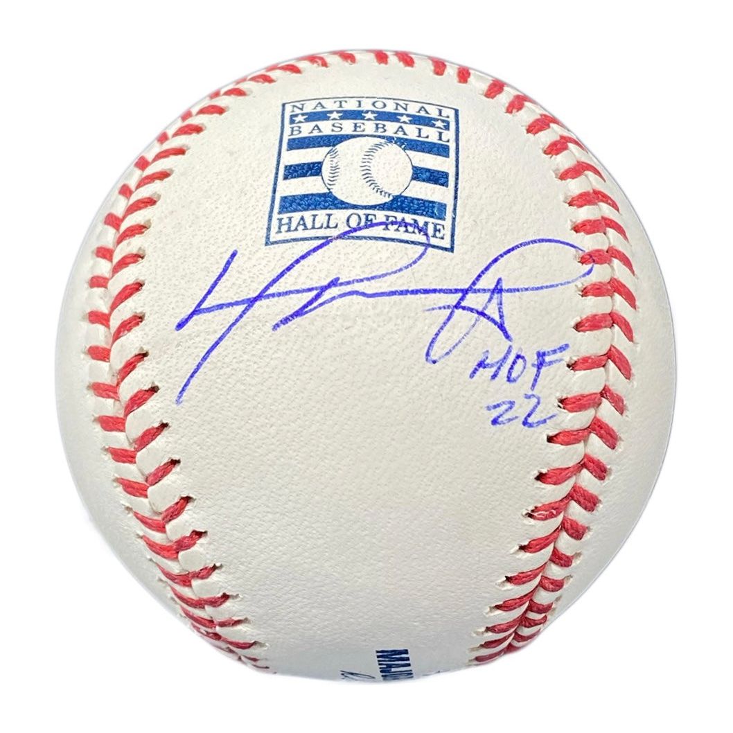 DAVID ORTIZ Boston Red Sox Autographed Hall of Fame Logo Baseball with "HOF 22" Inscription FANATICS