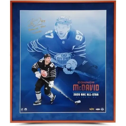 CONNOR MCDAVID Autographed & Inscribed Framed “2020 All-Star” 20x24 Photo UDA