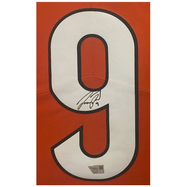 Joe Burrow Autographed Bengals 35" x 43" Framed Orange Nike Limited Jersey Fanatics