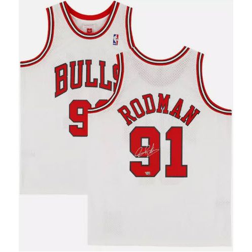 Dennis Rodman Autographed Chicago Bulls Mitchell & Ness Jersey Fanatics
