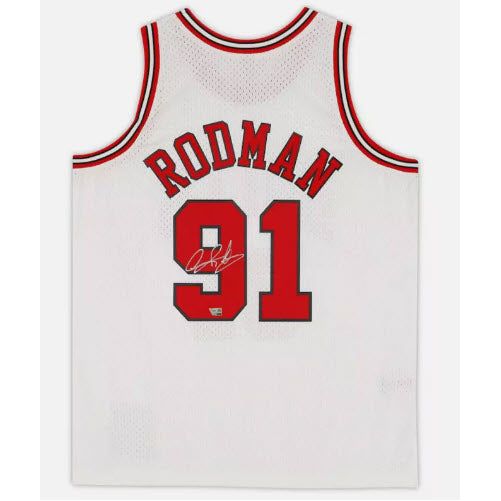 Dennis Rodman Autographed Chicago Bulls Mitchell & Ness Jersey Fanatics