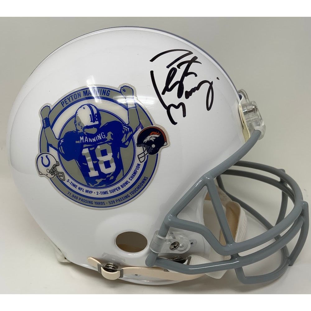 PEYTON MANNING Autographed Denver Broncos/Indianapolis Colts Commemorative Retirement Pro-Line Helmet FANATICS