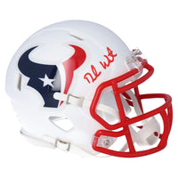 DESHAUN WATSON Autographed Houston Texans White Matte Mini Speed Helmet FANATICS
