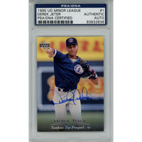 DEREK JETER Autographed New York Yankees 1995 Minor League RC #1 UD Card PSA/DNA