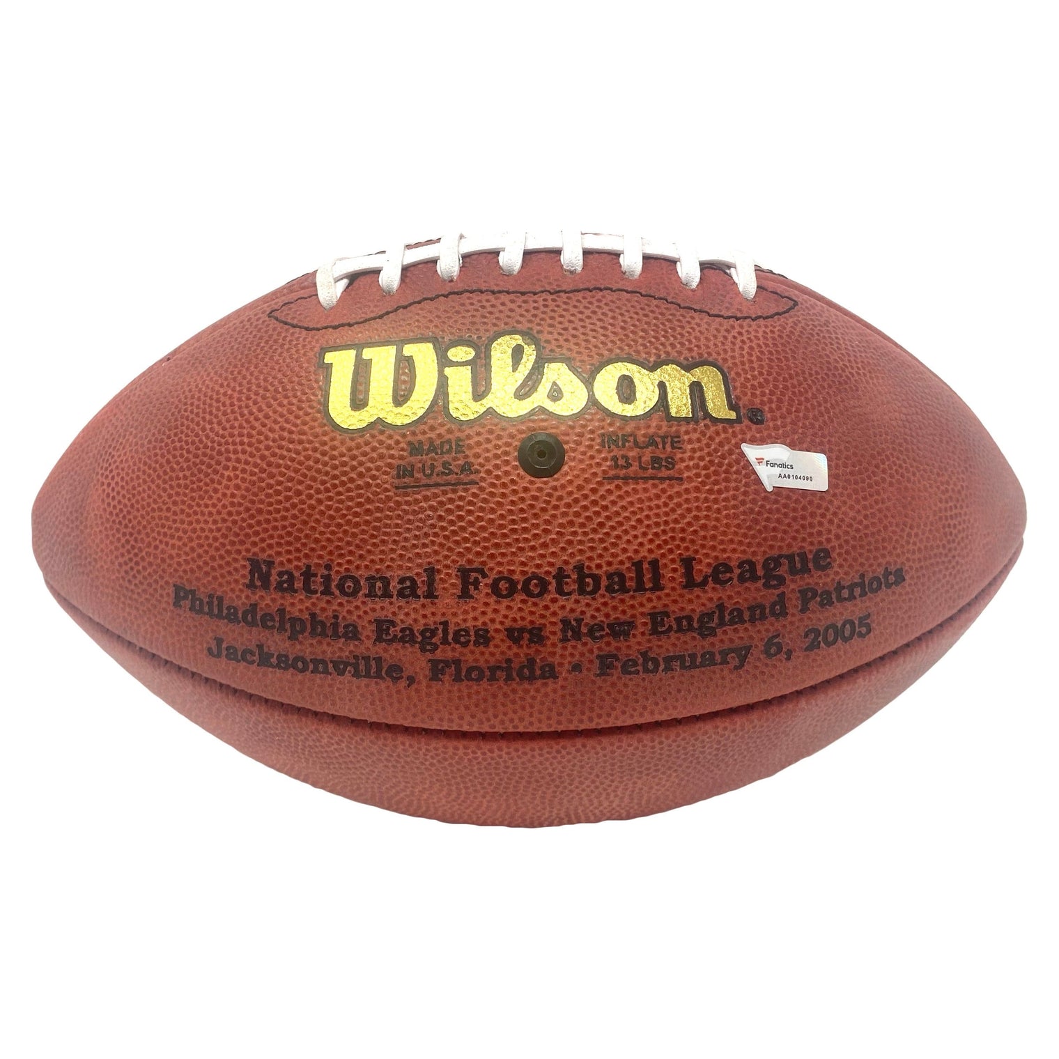 TOM BRADY Autographed New England Patriots Super Bowl XLIX Pro Football FANATICS