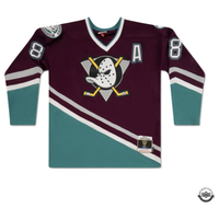 Teemu Selanne Autographed 1996 Dark Mighty Ducks Jersey UDA