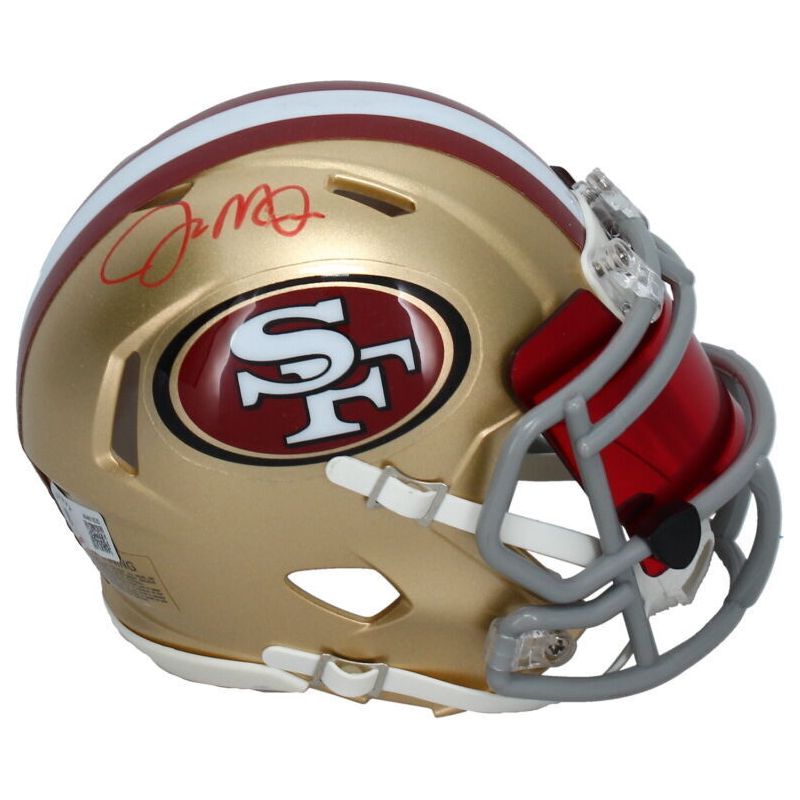 Joe Montana Autographed 49ers Throwback Mini Speed Helmet w/ Visor Beckett