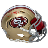 Joe Montana Autographed 49ers Throwback Mini Speed Helmet w/ Visor Beckett