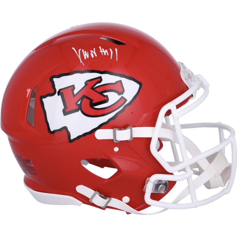 Xavier Worthy Autographed Kansas City Chiefs Authentic Speed Helmet Fanatics