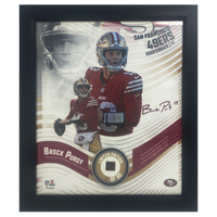 Brock Purdy San Francisco 49ers Framed 15 x 17 Game Used Football Collage LE 50