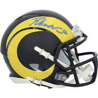 Puka Nacua Autographed Los Angeles Rams 'Rivalry' Mini Speed Helmet Fanatics
