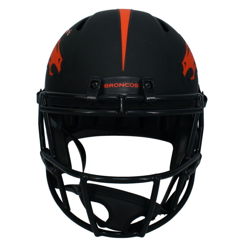 Bo Nix Autographed Denver Broncos Eclipse Full Size Speed Helmet Beckett
