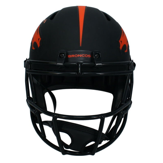 Bo Nix Autographed Denver Broncos Eclipse Full Size Speed Helmet Beckett