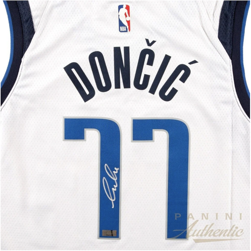 Luka Doncic Autographed Dallas Mavericks White Nike Swingman Jersey Panini