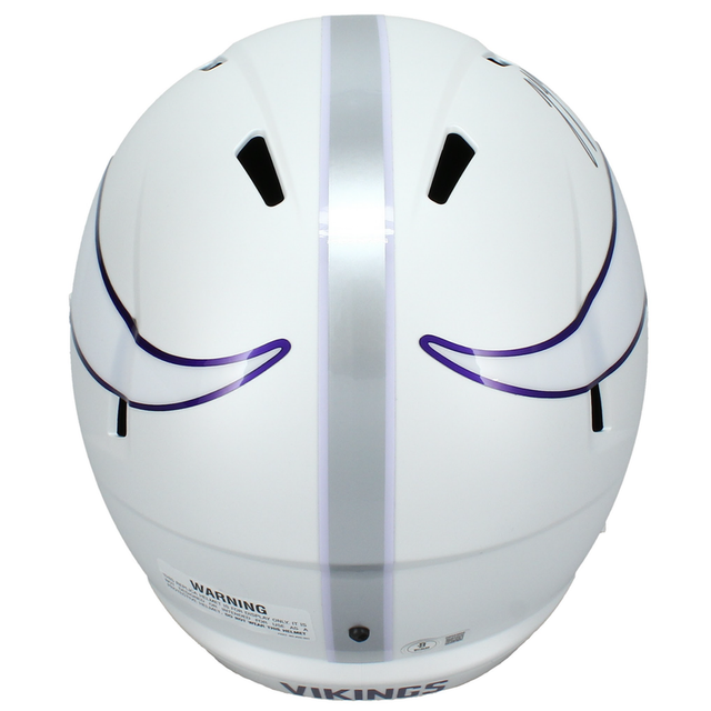 JJ McCarthy Autographed Minnesota Vikings Winter Warrior Full Size Speed Helmet Beckett