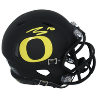 Bo Nix Autographed Oregon Ducks Black Mini Speed Helmet Fanatics