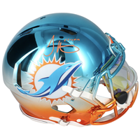 Tyreek Hill Autographed "Cheetah" Custom Chrome Miami Dolphins Speed Helmet Beckett