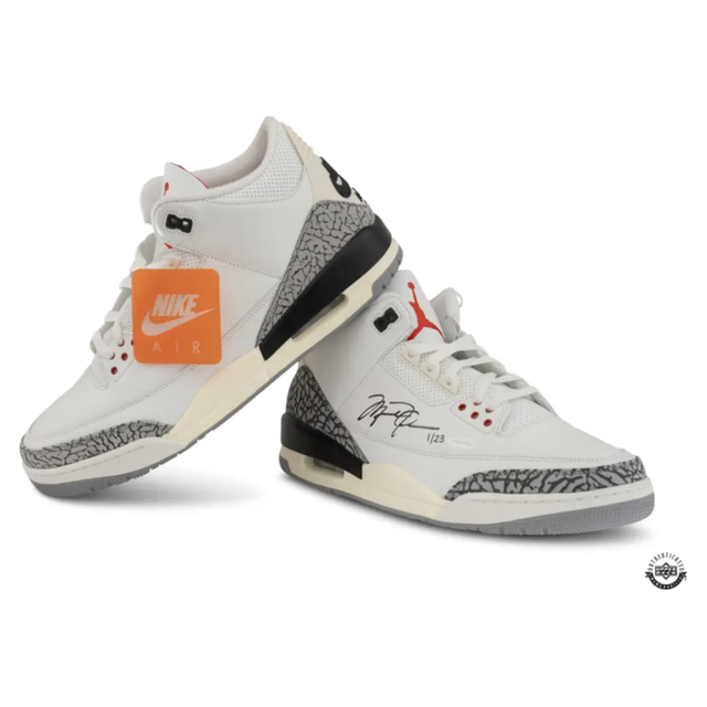 Michael Jordan Autographed Nike Air Jordan 3 Retro 'Reimagined' Shoes UDA LE 23