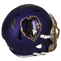 Ed Reed Autographed Ravens 2024 Alternate Full Size Speed Helmet Beckett