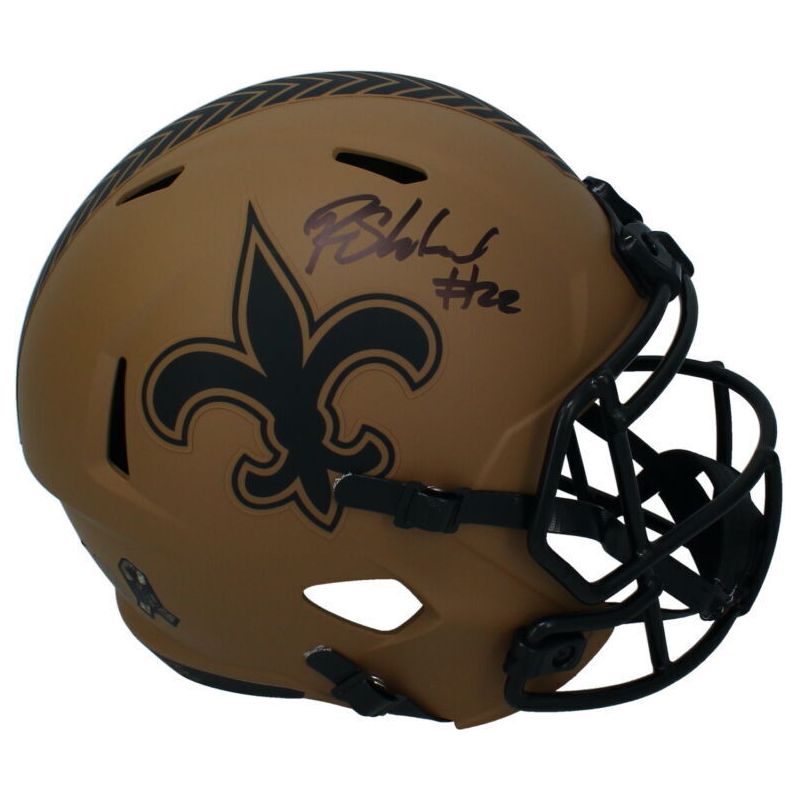 Rashid Shaheed Autographed New Orleans Saints 2023 STS Full Size Speed Helmet Beckett