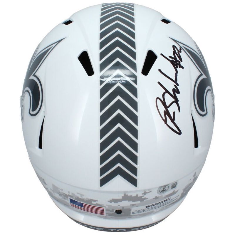 Rashid Shaheed Autographed New Orleans Saints 2024 STS Full Size Speed Helmet Beckett