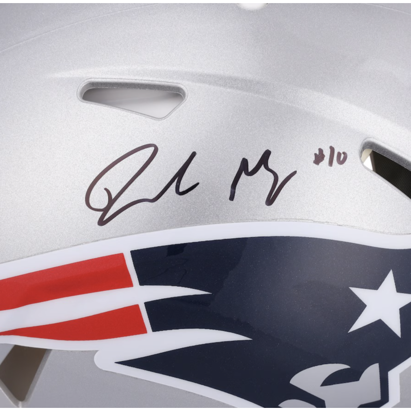 Drake Maye Autographed New England Patriots Authentic Speed Helmet Fanatics