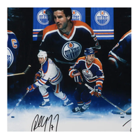 Wayne Gretzky, Coffey & Kurri Autographed Edmonton Oilers "Oilers Greats" 36 x 18 Photo UDA LE
