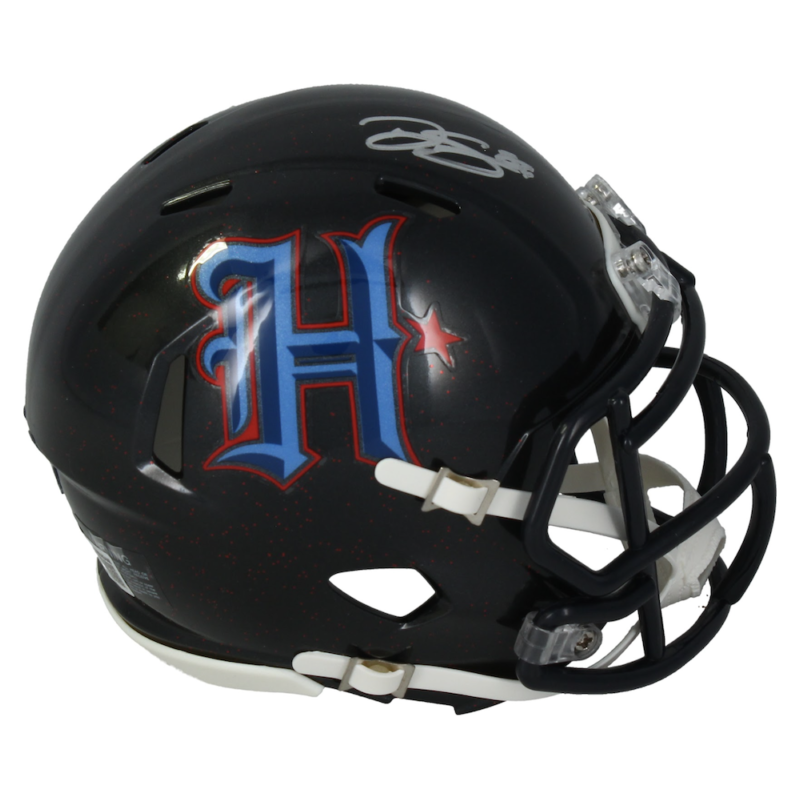 Dalton Schultz Autographed Houston Texans H-Town Mini Speed Helmet Beckett