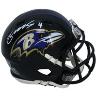 Zay Flowers Autographed Baltimore Ravens Mini Speed Helmet Beckett