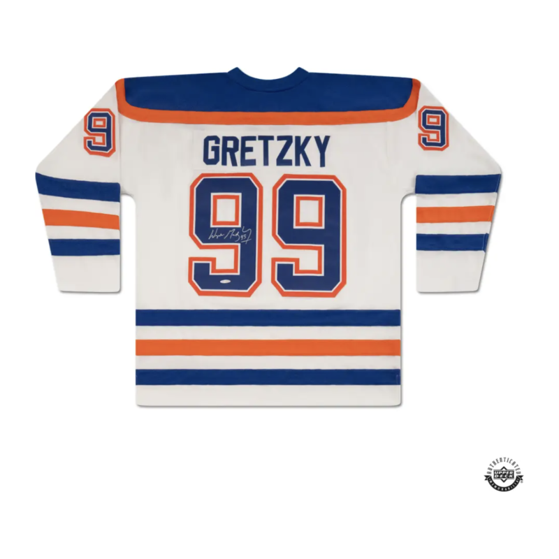 Wayne Gretzky Autographed White Vintage 1986-1987 Edmonton Oilers Jersey UDA