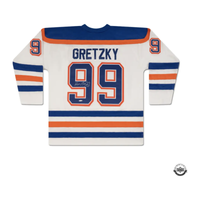 Wayne Gretzky Autographed White Vintage 1986-1987 Edmonton Oilers Jersey UDA