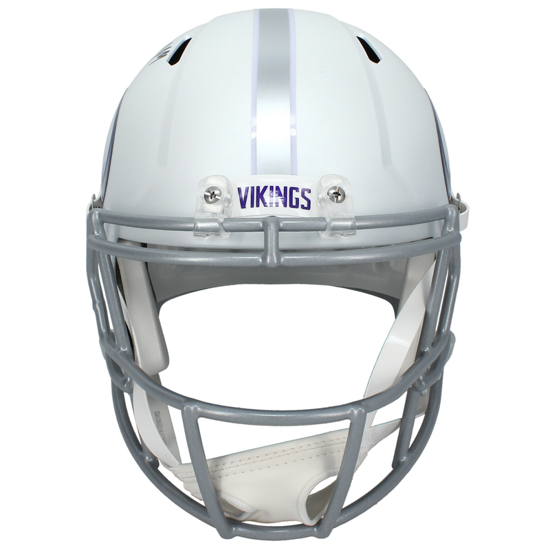 JJ McCarthy Autographed Minnesota Vikings Winter Warrior Full Size Speed Helmet Beckett