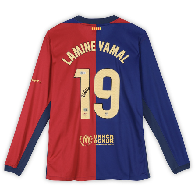 Lamine Yamal Autographed FC Barcelona 2024-25 Nike Long Sleeve Jersey Fanatics