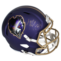 Terrell Suggs Autographed Baltimore Ravens Alternate 2024 Full Size Speed Helmet Beckett