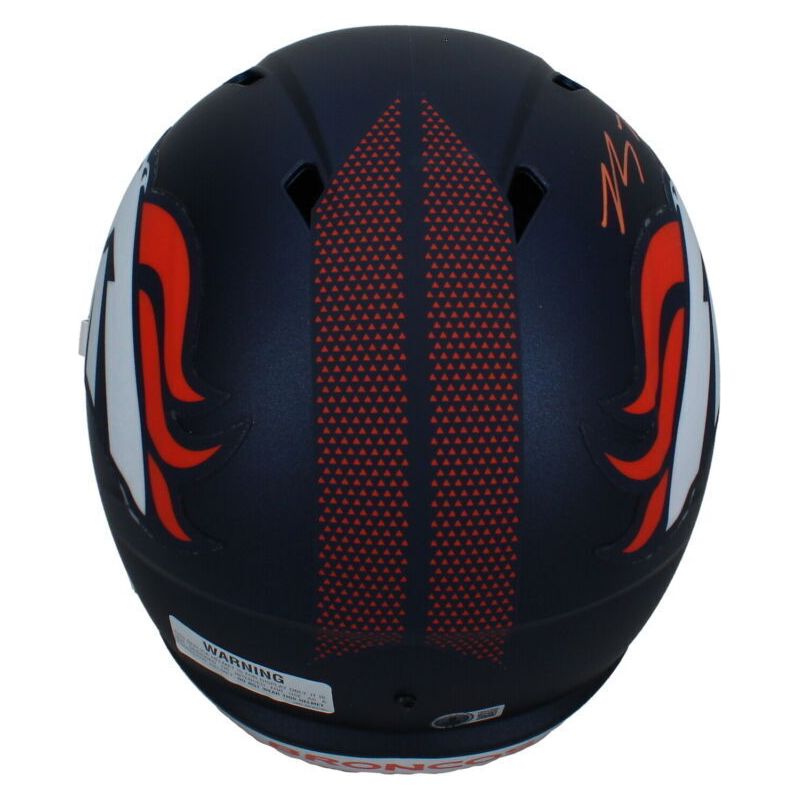 Bo Nix Autographed Denver Broncos 2024 Alternate Full Size Speed Helmet Beckett