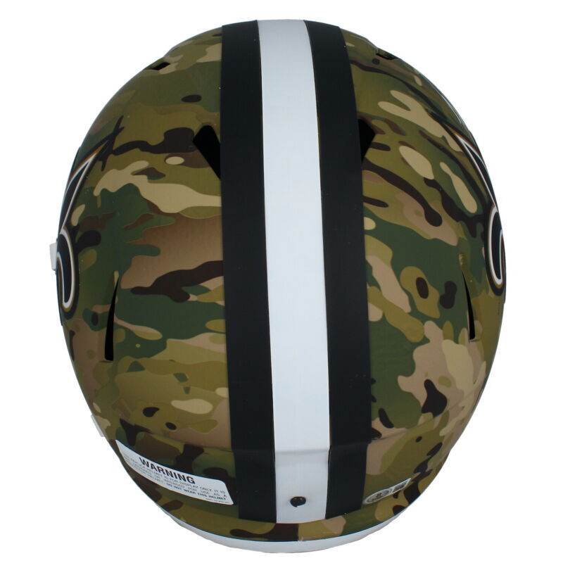 Rashid Shaheed Autographed New Orleans Saints Camo Full Size Speed Helmet Beckett