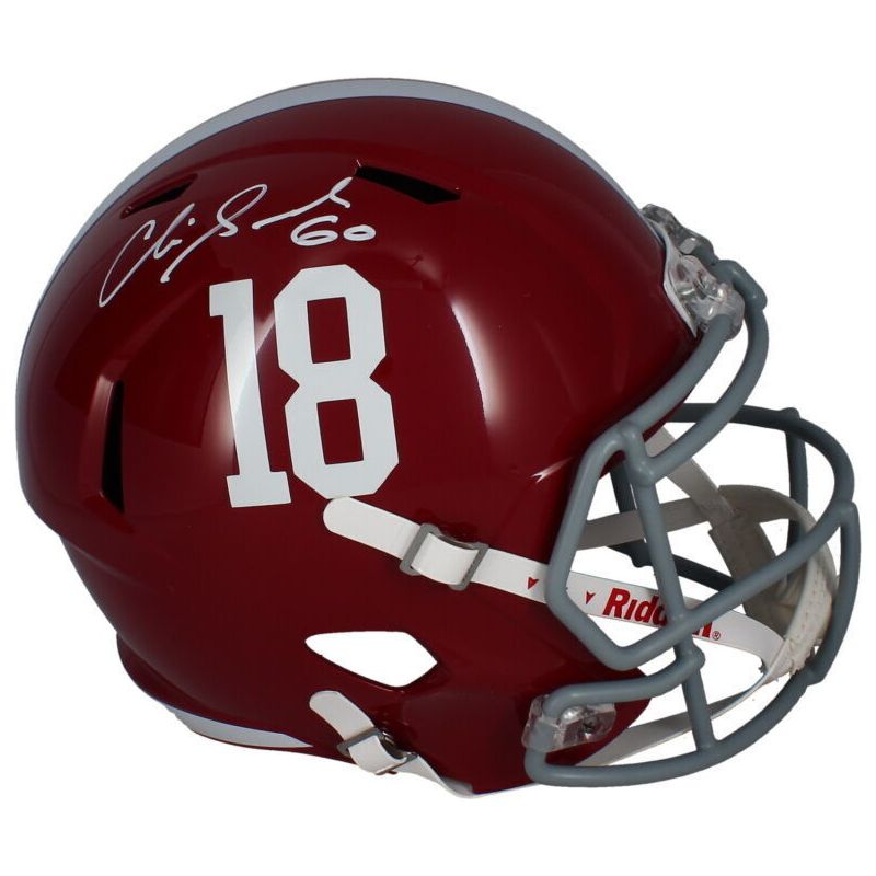 Chris Samuels Autographed Alabama Crimson Tide Full Size Speed Helmet Beckett