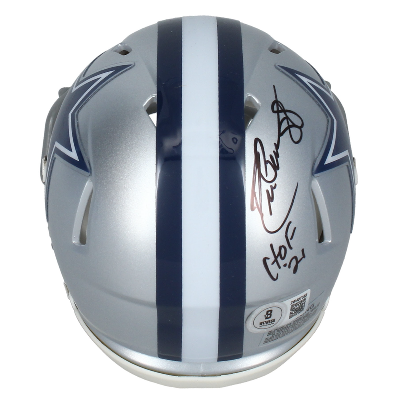 Drew Pearson Autographed "HOF 21" Dallas Cowboys Mini Speed Helmet Beckett