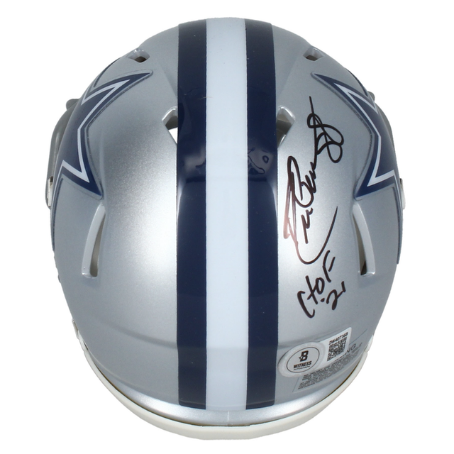 Drew Pearson Autographed "HOF 21" Dallas Cowboys Mini Speed Helmet Beckett