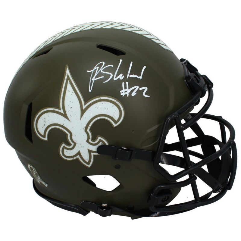 Rashid Shaheed Autographed (White) New Orleans Saints '22 STS Authentic Speed Helmet Beckett