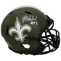 Rashid Shaheed Autographed (White) New Orleans Saints '22 STS Authentic Speed Helmet Beckett