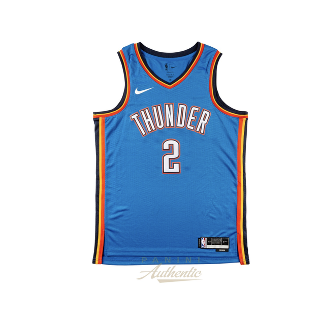 Shai Gilgeous-Alexander Signed/Insc OKC Thunder Blue Swingman Jersey LE 25